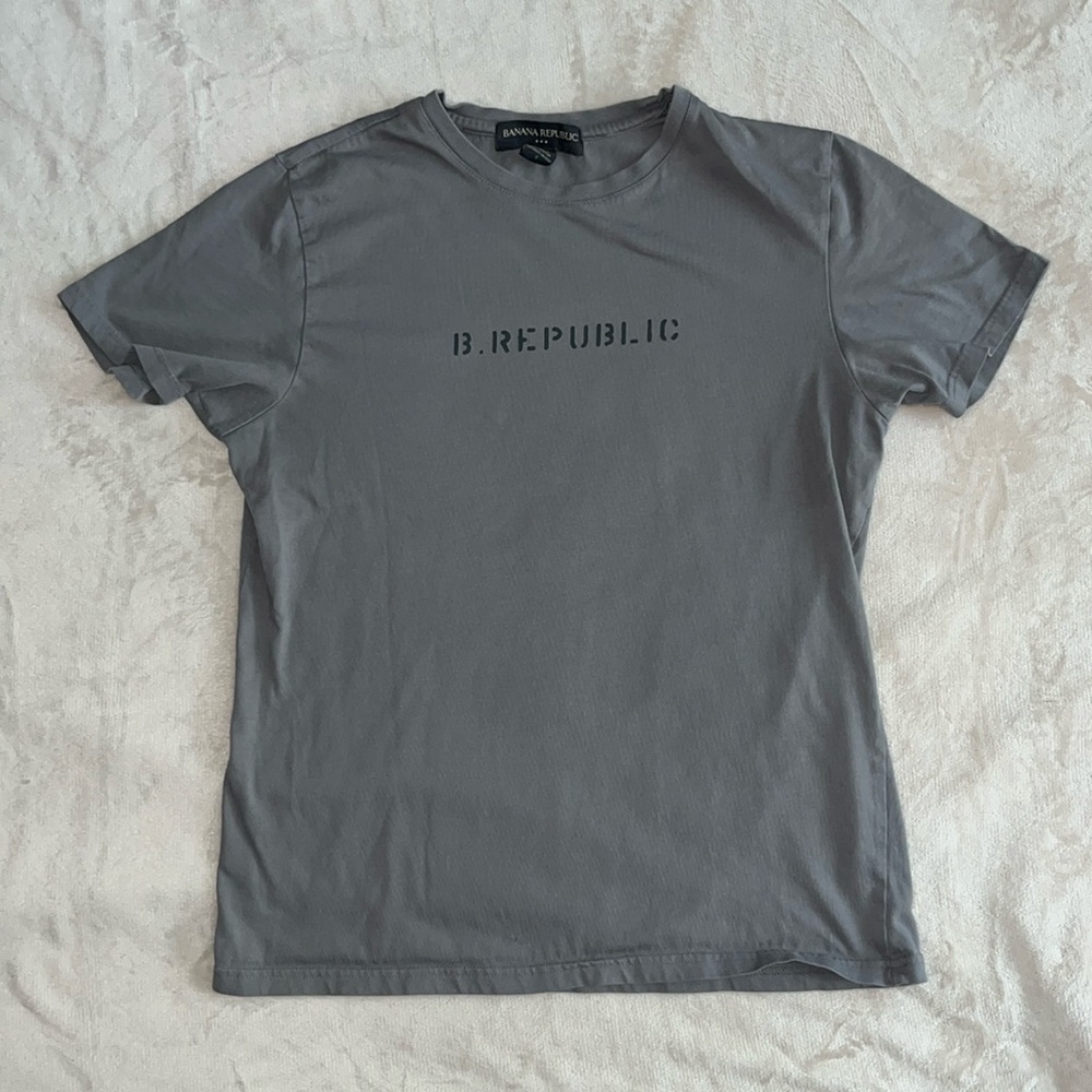 Banana Republic Gray Logo Tee